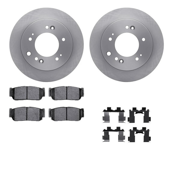 Dynamic Friction Company Rear Brake Rotors with 5000 Advanced Brake Pads includes Hardware 6512-21149