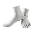 thumbnail image 2 of Calcetines de algodón Sunnimix de cinco dedos Deportivos grises, 2 of 6