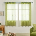 thumbnail image 2 of Deconovo Sheer Window Treatments for Living Room, Modern Digital Pattern Curtains, 52 x 84 Inch, Green, 2 Panels, 2 of 7