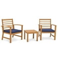 thumbnail image 3 of Spaco 3 Pieces Outdoor Furniture Set, Deluxe Outdoor Patio with Soft Seat Cushions-Navy, 3 of 6