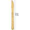 thumbnail image 2 of Dinner Knives, 12-piece Stainless Steel Dinner Knives, Butter Knives, Flower Edge Table Knives Classic Flatware Set, Knives for home, Kitchen or Restauran, 8.6 Inches -Gold, 2 of 6