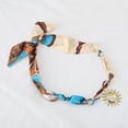thumbnail image 5 of Unique Bargains 1 Pc Versatile Scarf Necklace with Charm Adjustable Tie Statement Choker for Women Apricot White Blue, 5 of 5