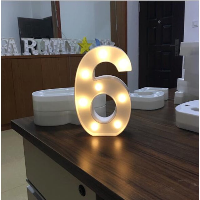 Luces luminosas LED para manualidades, luz nocturna con letras creativas, número del alfabeto, lámpara de batería, decoración romántica para fiestas, 16/21CM
