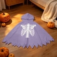 thumbnail image 5 of Girls Hooded Jumpsuits Long Sleeve Graphic Bluses Halloween Theme Dress Up Stylish Party Performance Tops for Kids, 5 of 8