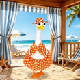thumbnail image 7 of Ccwuwei Porch Goose Summer Outfit, UV Resistant Goose Accessories with Sunglasses Headwear, 23 in Large Porch Goose Clothes, Outdoor Garden Pool Party Costume Set - Orange, 7 of 7