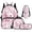 Axolotl Floral, variant on Panda Cherry Blossom School Backpack Set 4Pcs with Portable Lunch Bag Multifunctional Pencil Case Water Bottle Bag Carrier Suitable for Elementary Middle School