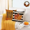 thumbnail image 3 of Set of 4 Fall Pillow Covers 16x16 Inch Fall Thanksgiving Pumpkins Throw Pillows Covers Autumn Leaves Decorative Cushion Covers Outdoor Sofa Couch Pillow Cases Fall Halloween Decorations (16 by 16), 3 of 5