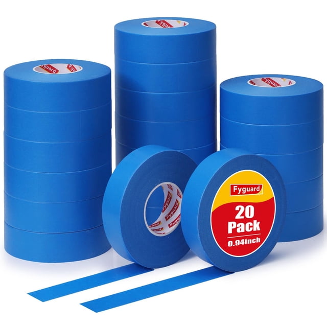 Cinta adhesiva Fyguard azul de 2,54 cm de ancho y 1007,6 m de longitud total