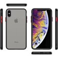 thumbnail image 4 of Case for iPhone Xs Max Thin Shockproof Phone Case PC Back TPU Bumper [Protect from Fingerprint/Shock/Scratch/Slip] Translucent Matte Phone Cover for iPhone Xs Max-Black, 4 of 5