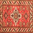 thumbnail image 1 of Ahgly Company Indoor Square Geometric Orange Traditional Area Rugs, 4' Square, 1 of 1