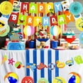 thumbnail image 6 of Summer Beach Party Decorations, Beach Theme Pool Birthday Party Supplies Including Birthday Banner Beach Garland Paper Lanterns Beach Balls Cupcake Toppers Balloons Set for Hawaiian Luau Party, 6 of 10