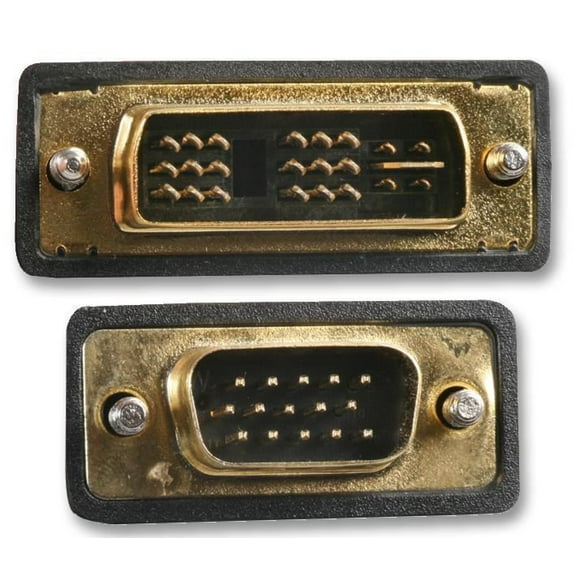 PRO SIGNAL - DVI-A to 15 Pin VGA (D Sub) Male to Male Lead, 2m Black