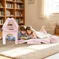 thumbnail image 4 of 12PCS Modular Kids Play Couch, Toddler Sofa, Children Creative Convertible Foam Sofa Living Room Sectional Couch for Boys Girls 3-8, Pink, 4 of 8