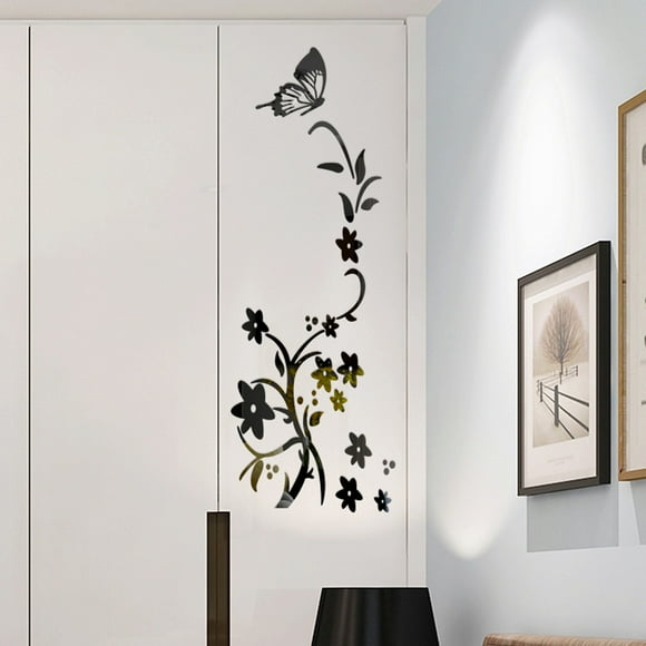 Dvkptbk Wall Stickers Diy Flower Shape Acrylic Wall Sticker Modern Stickers Decoration Home Decor on Clearance