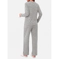 thumbnail image 4 of MOSHU Pajama Sets for Women Casual Two Piece Lounge Sets Soft Long Sleeve Tops and Long Pants Comfy Sleepwear fall Outfits, 4 of 10
