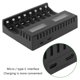 thumbnail image 5 of Muyoka Cargadores de batería de 8 ranuras Cargadores de baterías recargables AA AAA 1.2V 2000mA Smart 8 Bay AA AAA Cargador de batería con LCD Pantalla de alimentación inteligente Resistencia a altas Muyoka Hogar, 5 of 7