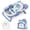 Crocodile-Baby blue, variant on MoreFeel Foldable Baby Bathtub ,with Water Temperature Monitor, 0–38 Months