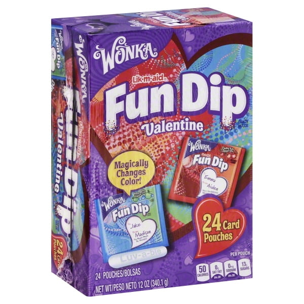 Wonka Fun Dip Valentine Cherry Yum Diddly Dip & Razzapple Magic Dip