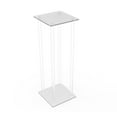 thumbnail image 1 of FixtureDisplays® 9 L X 9 W X 30" Tall Clear Acrylic Riser Transparent Plexiglass Pedestal Table Display Podium Glorifier Riser Stand Centerpiece Flower Sculputure Merchandise Lamp Book Stand 10098, 1 of 6