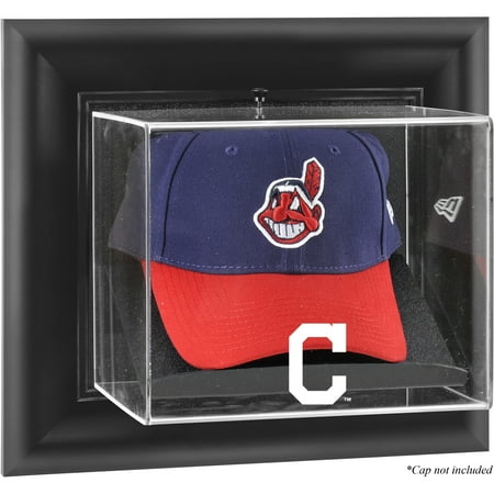 Cleveland Indians Case - Cleveland Indians Fanatics Authentic Black Framed Wall-Mounted Logo Cap Display Case - No Size