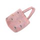 thumbnail image 3 of Bolso de hombro con bordado de nube bonita de pelo para mujer, bolso de lona elegante e informal para estudiante, tamaño libre, color rosa, 3 of 8