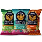 Siete Grain Free Tortilla Chips Mix, 2 Sea Salt, 2 Lime, 2 Nacho, 5 oz bags, 6-Pack