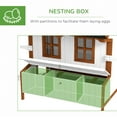 thumbnail image 6 of 47" Chicken Coop Wooden Chicken House Rabbit Hutch Raised Poultry Cage Portable Hen Pen Backyard With Nesting Box And Handles, 6 of 7