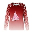 thumbnail image 4 of Fall Saving Talove Long Sleeve Shirts for Women Funny Graphic Sweatshirt Fall Fashion Must Haves Trendy Tunic Tops Plus Size Womens Tops Plus Size Dressy Casual Christmas Shirts, 4 of 5