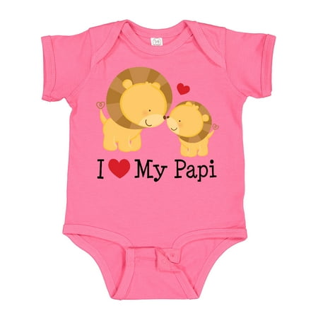 

Inktastic I Love My Papi Childs Boys or Girls Baby Bodysuit