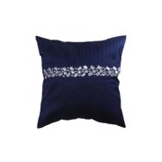 Set of 5 Royal Blue Cushion Cover in Silk with Silver Work