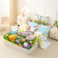 thumbnail image 2 of Erosebridal Cartoon Rabbit Colorful Eggs Twin Sheet Sets 3pcs For Kids,Easter Festival Bedding For Boys Girls,Microfiber Bedroom Decor, 2 of 5