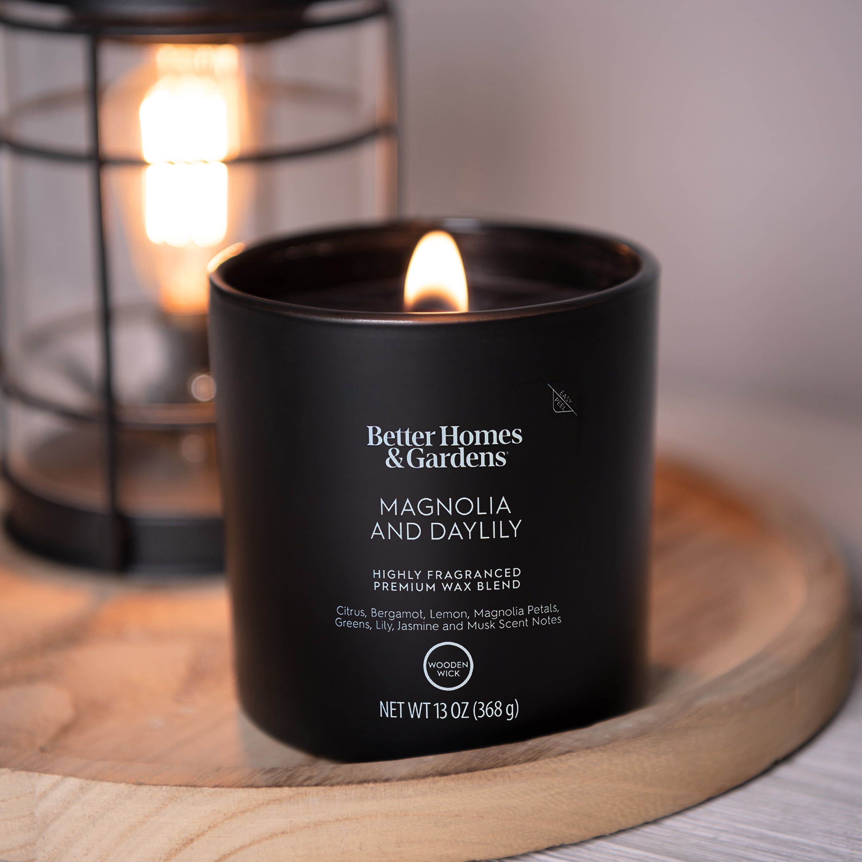 Better Homes & Gardens 13oz Magnolia and Daylily Scented Wooden Wick Jar Candle  (图5)