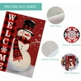 thumbnail image 4 of Welcome Christmas Garden Flag Double Sided Snowman with Buffalo Plaid Scarf Garden Flag, Winter Christmas Rustic Yard Outdoor Decoration 12.5 x 18 Inch, 4 of 6