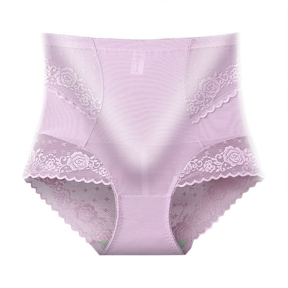 Mrat Cute Underwear for Women Womens Breathable Comfortable Soft and Cotton Lace Satin Underwear Incontinence Underwear for Women S-174 Pink-a XL