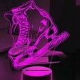 thumbnail image 2 of YSTIAN 3D Ice Skate Shoes Night Light Lamp Illusion 16 Color Changing Table Desk Decoration Lamps Gift with Acrylic Flat ABS Base USB Cable Toy, 2 of 5