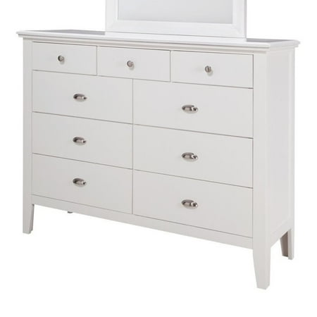 Ashley Langlor 9 Drawer Wood Double Dresser In White Walmart Com