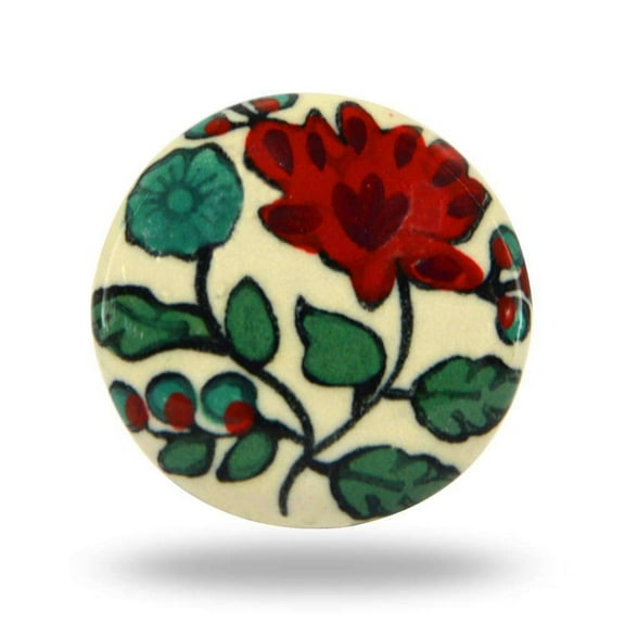 Set of Six Ceramic Plucks Cabinet Knobs by Trinca-Ferro