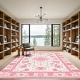 thumbnail image 2 of ODIKA 2'x3' Machine Washable Non-Slip Area Rug, Oriental Blush Pink High Traffic Rug with Pad, Pink, 1029630, 2 of 8