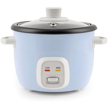 Housewares 4-Cups (Cooked) / 1Qt. Rice & Grain Cooker (ARC-302NGBL), Blue