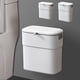 thumbnail image 1 of Cubo de Basura Pequeño, Cubo de Basura Colgante, Sin Perforaciones, para Montar En La Pared con Tapa Deslizante, de Plástico Inodoro, para Puerta de Armario, Ahorra Espacio En Cocina, Baño y Caravana, 1 of 6