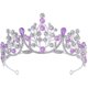 thumbnail image 1 of KAKOWELY Corona nupcial de lujo con diamantes de imitación para boda, joyería para el cabello para desfile de mujeres, regalo de novia, 1 of 4