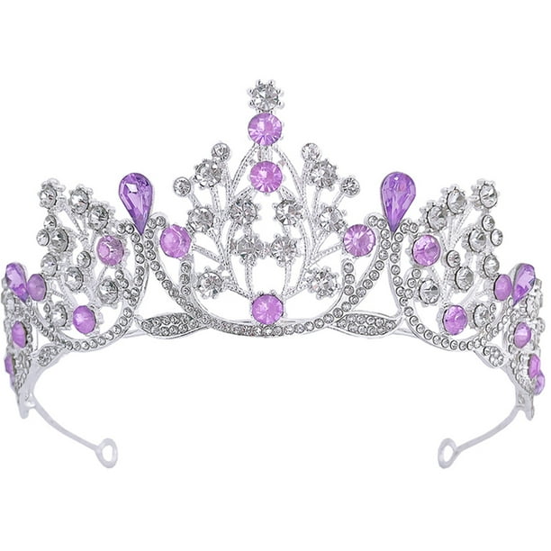 KAKOWELY Corona nupcial de lujo con diamantes de imitación para boda, joyería para el cabello para desfile de mujeres, regalo de novia