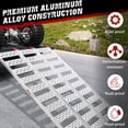 thumbnail image 2 of Aoile Folding Loading Ramps, 76"L x 50"W Motorcycle Ramps with Load Straps, 1500 lbs Capacity, Silver, 2 of 7