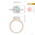 thumbnail image 4 of Angara Natural 2.7 Ct. Aquamarine Solitaire Ring in 14K Rose Gold for Women (Ring Size: 12), 4 of 9