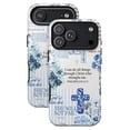 thumbnail image 3 of Christian Faith Phone Case, Blue Bible Verse Philippians 4:13 Floral Cross Collage Cover for iPhone 17 16 15 14 13 12 11 Plus Pro Max Mini, 3 of 5