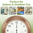 thumbnail image 2 of Villacera Indoor/Outdoor Quartz Wall Clock Thermometer Hygrometer – 18” Copper, 2 of 6
