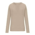 thumbnail image 7 of XuJwPNcy Womens Ribbed Knit Long Sleeve Tops Casual Crew Neck Pullover Sweaters Blouses Basic Casual Tee Tops, 7 of 7