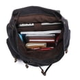 thumbnail image 3 of KAUKKO Vintage Casual Canvas and Leather Rucksack Backpack, 1Black, 3 of 5