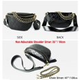 thumbnail image 7 of SZDUDU Crossbody Bags for Women Belt Bag Leather Shoulder Bag Small Mobile Phone Purse Fashion with Chain Straps and Removable Shoulder Bag for Women,Black, 7 of 7