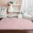 thumbnail image 5 of SUSUZI 5 x 7 ft Shaggy Area Rugs for Bedroom Living Room Large Fluffy Floor Carpet Soft Rugs Home Décor, Pink, 5 of 6